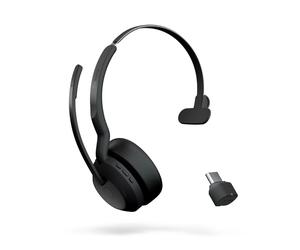 Jabra Evolve2 55 Link380 USB-C MS Mono Wireless headset for PC and mobile phone with Link380 dongle connection. MS Version