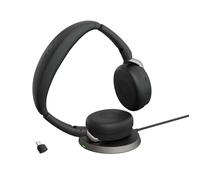 Jabra Evolve2 65 Flex Link380c UC Stereo - wireless stereo headset with USB-C for UC platforms incl. charging cradle