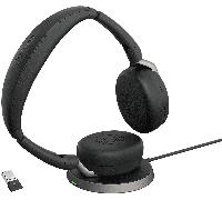 Jabra Evolve2 65 Flex + Wireless Charging Station Dual-Ear / Stereo Microsoft Teams USB-A