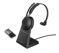 Jabra Evolve2 65 MS Mono USB-A with Charging Stand Wireless headset USB-A connection and optimized for Microsoft Teams - ideal for offices and