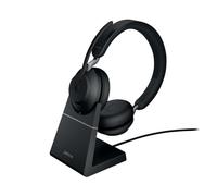 Jabra Evolve2 65 UC Stereo Headset USB-C with Charging Stand Black 26599-989-889