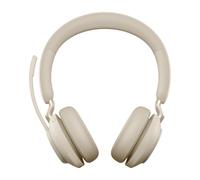 Jabra Evolve2 65 UC Stereo Link380c Wireless Over-Ear Headphones, Beige