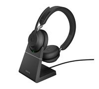 Jabra Evolve2 65 UC Stereo USB-C Link380c Wireless Over-Ear Headphones + Stand