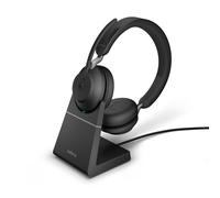 Jabra Evolve2 65 USB-A MS Stereo Wireless Headset in Black with Desk Stand