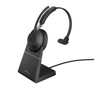 Jabra Evolve2 65 USB-A UC Mono with Charging Stand - Black