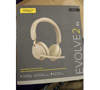 Jabra Evolve2 65 USB-C MS Stereo - Beige Wireless Headset / Music Headphones NEW