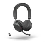 Jabra EVOLVE2 75 ANC MS Bluetooth headset, Link380 USB-A, STAND