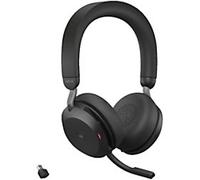 Jabra Evolve2 75 Link390 Wireless Headset Over-the-head USB With Bluetooth Active Noise Cancelling Stereo Black