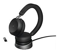 Jabra Evolve2 75 Link390 Wireless Headset Over-the-head USB With Bluetooth Active Noise Cancelling Stereo Black