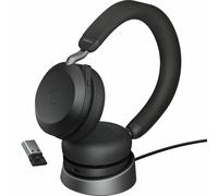 Jabra Evolve2 75 MS Stereo Bluetooth Headset USB-A with Charging Stand NEW