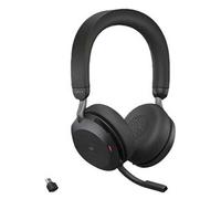 Jabra Evolve2 75 Wireless Headset With Charging Base Black