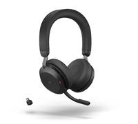 Jabra Evolve2 75 Stereo Cordless Headset for MS, Bluetooth, USB-C, Black