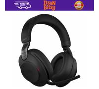 Jabra Evolve2 85 Wireless PC Headset - Noise Cancelling Microsoft Teams Certified Stereo Headphones With Long-Lasting Battery - USB-A Bluetooth Adapter - Black