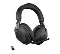 Jabra Evolve2 85 MS Wireless Headset Over-the-head Bluetooth, USB With Bluetooth Active Noise Cancelling With Microphone Stereo Black