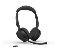 Jabra Evolve3 65 Dual Wireless Bluetooth Headset with Mic, MS Teams, USB-A | USB-A Bluetooth Adapter, Dual- Ear, 59h Battery, Office Headphones with ANC, Jabra ClearVoice™, Microsoft Teams, Black