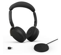 Jabra Evolve3 65 Flex Link390c MS On-Ear Wireless Headset USB-C Charging Stand