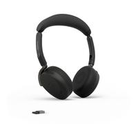 Jabra Evolve3 65 Flex Wireless Bluetooth Headset with Mic, MS Teams, USB-A | Dual-Ear, On-Ear, USB-A Adapter, On-the-Go Headphones with ANC, Foldable Design, 80h Battery, Microsoft Teams, Black