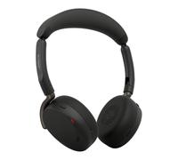 Jabra Evolve3 65 Flex Wireless Bluetooth Headset with Mic, UC, USB-A | Dual-Ear, On-Ear, USB-A Adapter, Headphones with ANC, Foldable Design, 80h Battery, Works with Online Meeting Apps, Black