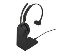 Jabra Evolve3 65 Mono USB-A UC + Stand UC Bluetooth headset with adaptive ANC, ClearVoice and a charging cradle, ideal for crystal-clear calls whilst