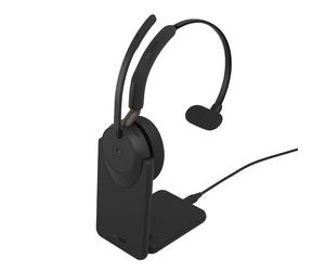 Jabra Evolve3 65 Mono USB-C MS + Stand Microsoft Teams-certified Bluetooth headset with adaptive ANC technology, ClearVoice feature and charging dock,