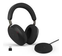 Jabra Evolve3 85 Over-Ear Wireless Bluetooth Headphones with Mic, Black | Headset for work with Charging Base, USB-C, Adaptive ANC, Up to 25-Hour Battery, Microsoft Teams Certified