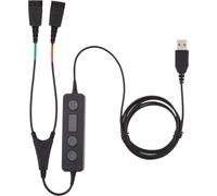Jabra Link 265 audio cables USB2.0, Male, 2x QD, Male, Black, 1