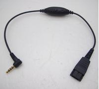 Jabra QD to 3.5mm Cable 8800-00-87 for GN Netcom QD Headset to iPhone & Android