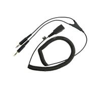 Jabra Quick Disconnect (QD) PC Cord to Dual 3.5mm Jack Coiled Cord 8734-599