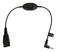 Jabra quick disconnect (QD) to 2.5 mm jack cord for Alcatel