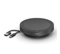 Jabra Speak2 40 Portable Speakerphone - 4 Noise-Cancelling Mics, Full-Range 50mm Conference Speaker, Wideband Audio & USB-A/USB-C Connections - Certified for Zoom & Google Meet - Dark Grey