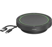 Jabra Speak2 55 Wireless Bluetooth Speakerphone - Portable Speaker with 4 Noise-Cancelling Mics, 50mm Full-Range Speakers & Wideband Audio - Certified Microsoft Teams Speaker - Dark Grey