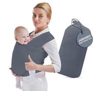 JaBranDo - Baby Sling - Baby Wrap Recommended by Midwives - Ideal for Longer Carrying Times - Supports the Spine - Security for the Baby - Discreet Breastfeeding Support (Grey)