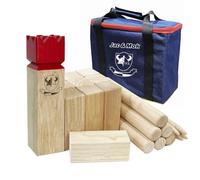 Jac & Mok Kubb Game Set - Hardwood Viking Games -KUBB Throwing Outdoor Games (with Carry Bag, Regulation)