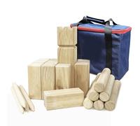 Jac & Mok Kubb Viking Games Set -Rubber wood Throwing Game with Carrying Bag