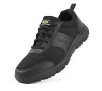 Jacata Work Shoes Men Women Food Service Unisex Non Slip Breathable Lightweight Boss Walking Shoes Restaurant Kitchen Crews Healthcare Sneakers, black, 42/42.5 EU
