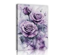 JACBON Botanical Floral Art, Purple Roses Canvas Prints, Flower Artwork, Wall Art Prints, Decor for Living Room, Bedroom, Kitchen 65x130cm（26x51inch Frameless