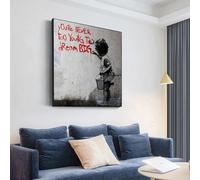 JACBON Graffiti Street Art Poster and Prints You're Never too young to Dream Big Canvas Paintings Wall Art for Living Room Decor 40x40cm（16x16inch Frameless