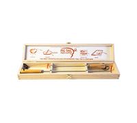 Jaccard 201313 Original Pig Tail Food Flipper Combo Pack with Wooden Gift Box, 12"/19", Stainless St, Stainless Steel