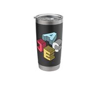 Jace First Given Name Retro Isometric Block Letters Stainless Steel Insulated Tumbler