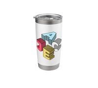 Jace First Given Name Retro Isometric Block Letters Stainless Steel Insulated Tumbler