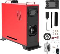 Jacgood 12V 5KW-8KW All In One Diesel Air Heater, With Remote Control LCD Monitor Low Noise Fast Heating Parking Heater, For Car Trucks Boat Bus RV and Trailer (Red)