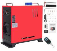 Jacgood 8KW Diesel Heater 12V 24V All-in-One, Upgraded Matte Metal Parking Heater with 270°C Overheat Protection, Universal 12V/24V Air Heater with Handle & Thickened Base for Car, RV, Boat (Red)