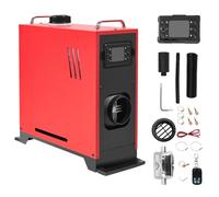 Jacgood Upgraded Diesel Air Heater 12V 5KW, 5KW All-in-One Parking Heater Kit with Remote Muffler and LCD Display, Fast Heating for RV Truck, Boat, Bus, Car Trailer, (RED)