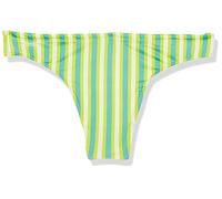 Jack Adams Men's Bondi Swim Thong Bikini, Turquoise/Yellow, Medium