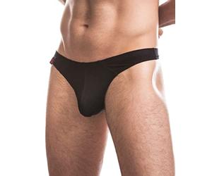 Jack Adams Men's Thong Bikini Style Underwear, Black, S
