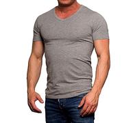 Jack and Jones Basic V-Neck Short Sleeve Men's T-Shirt Light Grey Melange X-Large