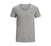 Jack and Jones Basic V-Neck Short Sleeve Men's T-Shirt Light Grey Melange XX-Large