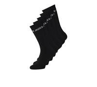 Jack and Jones Men 5 Pack Crew Socks Black 7-11