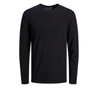 Jack and Jones, men’s basic O-neck long-sleeved top, Noos - Black - M