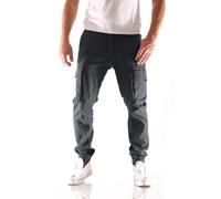 Jack and Jones Men Slim Stretch Cuffed Cargo Pants Asphalt 36W R